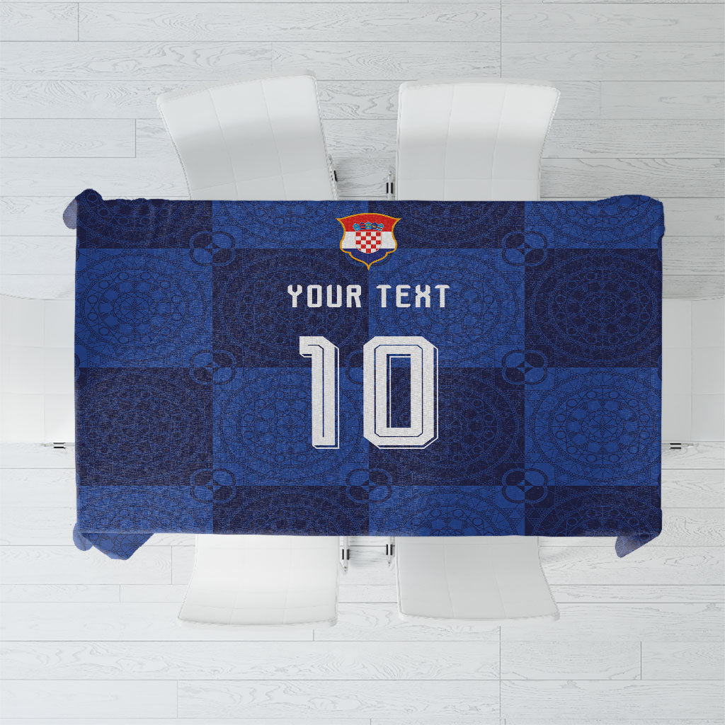 Custom Croatia Football Tablecloth New Chapter - Croatian Lace - Making Inspiration Away Color