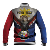 Custom Philippines World Champion Boxing Baseball Jacket Eagle-Grunge Design - Wonder Print Shop