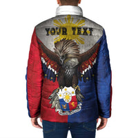 Custom Philippines World Champion Boxing Padded Jacket Eagle-Grunge Design - Wonder Print Shop