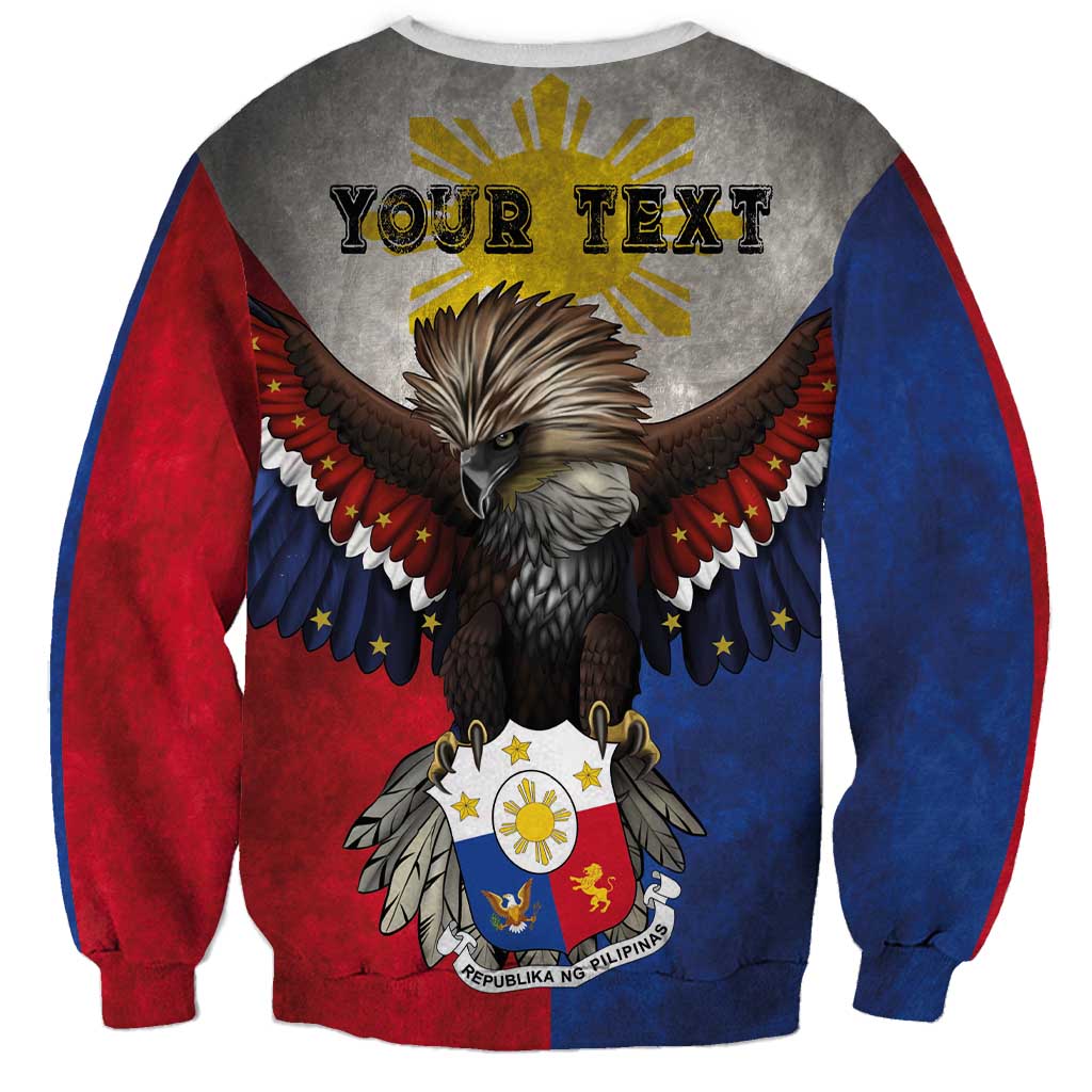 Custom Philippines World Champion Boxing Sweatshirt Eagle-Grunge Design - Wonder Print Shop