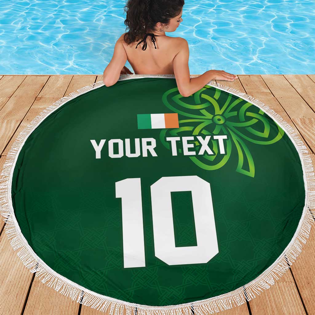 Custom Ireland Rugby-Celtic Shamrocks Beach Blanket