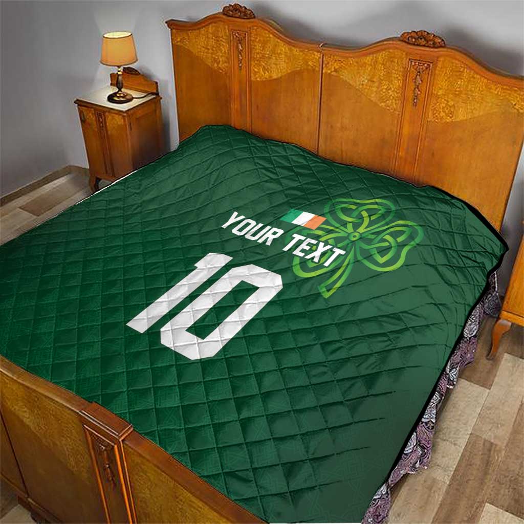 Custom Ireland Rugby-Celtic Shamrocks Quilt