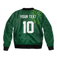 Custom Ireland Rugby-Celtic Shamrocks Sleeve Zip Bomber Jacket