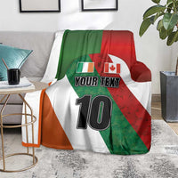 Custom Canada and Ireland Blanket Shamrocks and Maple Leaves