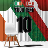 Custom Canada and Ireland Window Curtain Shamrocks and Maple Leaves