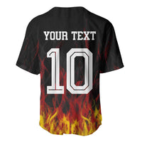 Custom Germany Football Baseball Jersey Flames Dot Patterns Sport