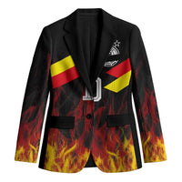 Custom Germany Football Blazer Flames Dot Patterns Sport