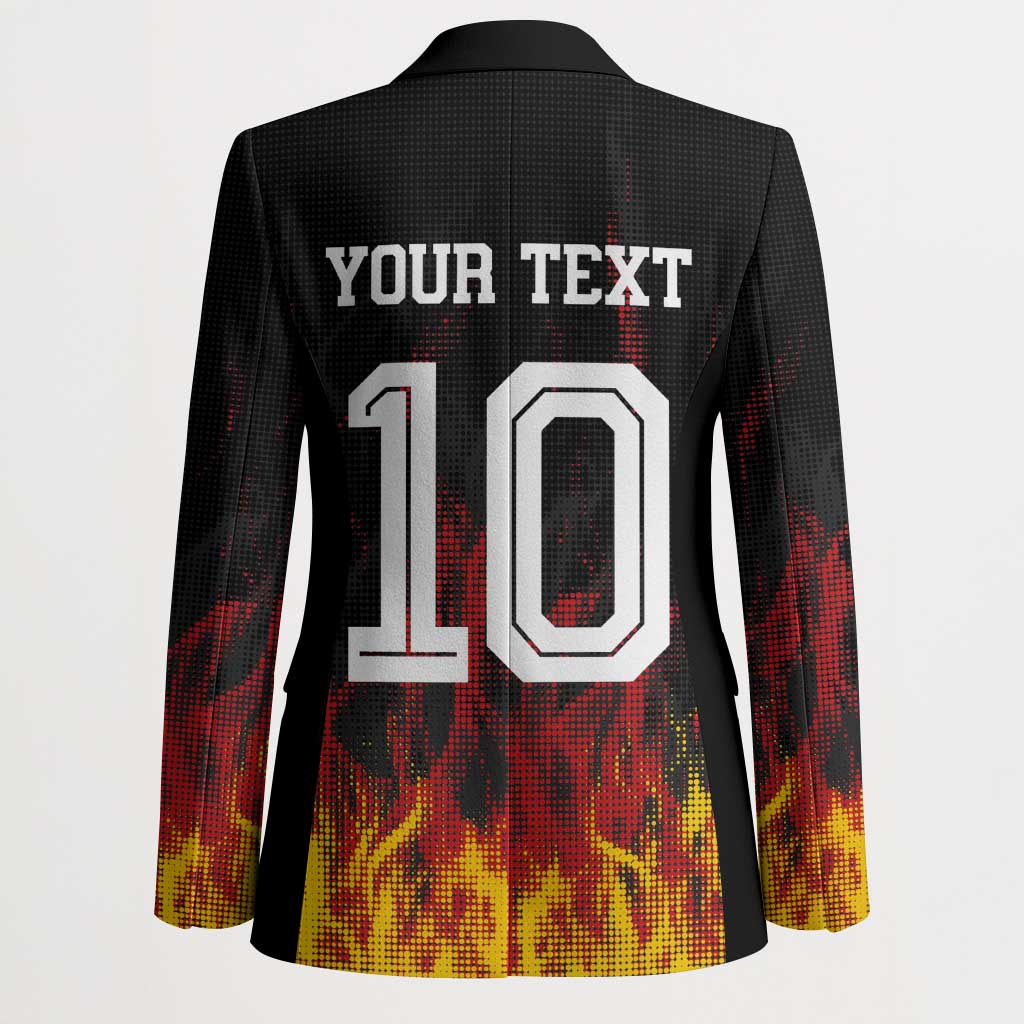 Custom Germany Football Blazer Flames Dot Patterns Sport