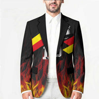Custom Germany Football Blazer Flames Dot Patterns Sport