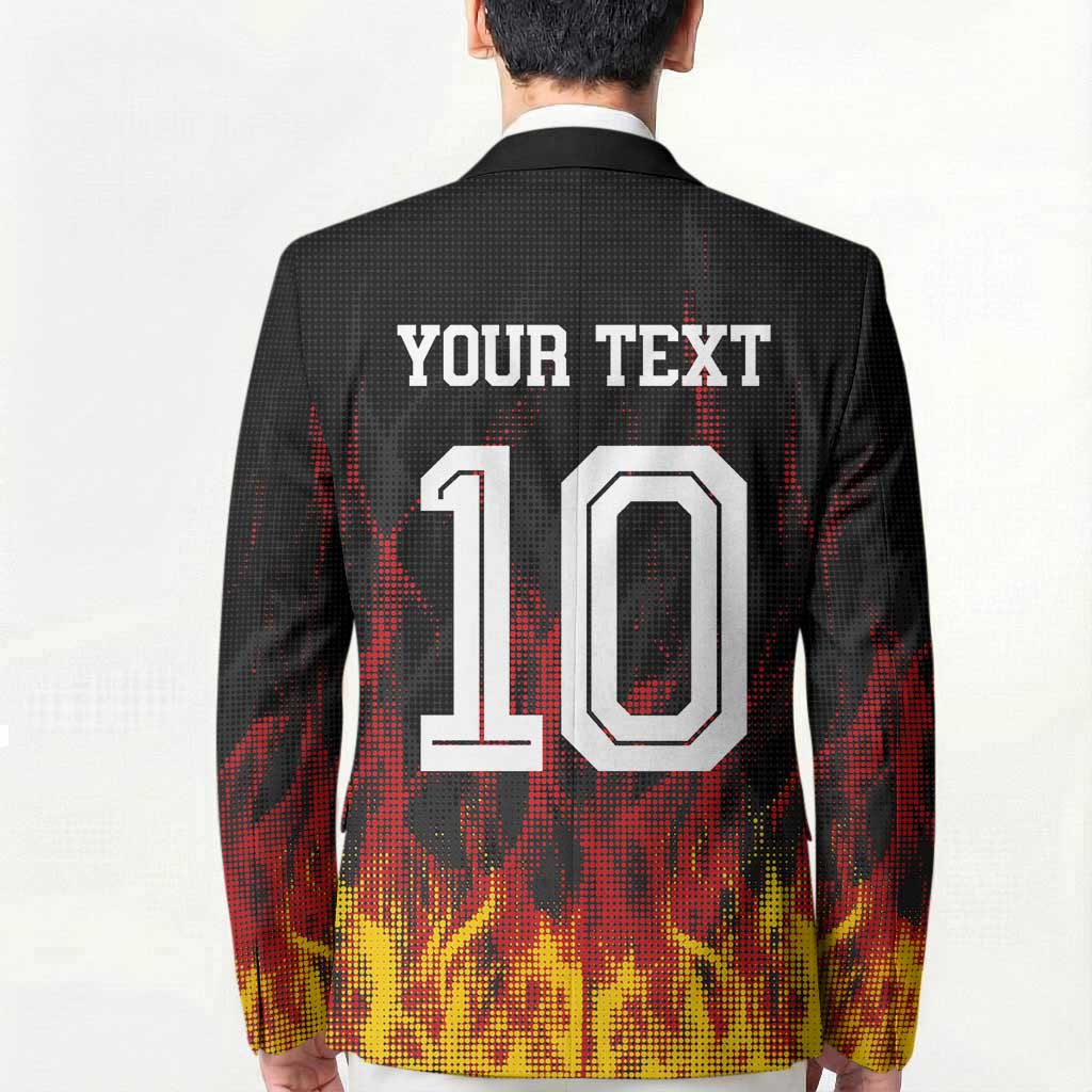 Custom Germany Football Blazer Flames Dot Patterns Sport