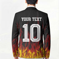 Custom Germany Football Blazer Flames Dot Patterns Sport