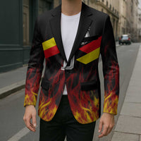 Custom Germany Football Blazer Flames Dot Patterns Sport