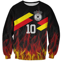 Custom Germany Football Sweatshirt Flames Dot Patterns Sport