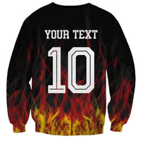 Custom Germany Football Sweatshirt Flames Dot Patterns Sport