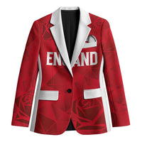 Custom England Rugby Blazer Roses Geometric Sport