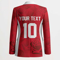 Custom England Rugby Blazer Roses Geometric Sport