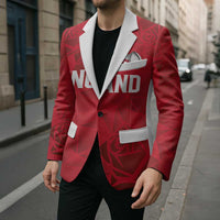 Custom England Rugby Blazer Roses Geometric Sport