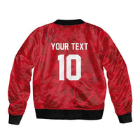 Custom England Rugby Bomber Jacket Roses Geometric Sport