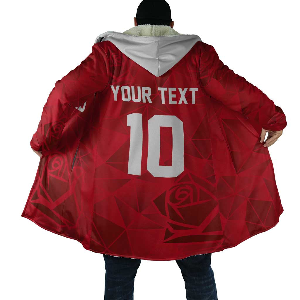 Custom England Rugby Cloak Roses Geometric Sport