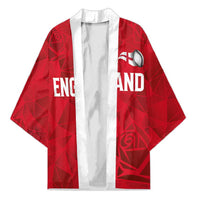 Custom England Rugby Kimono Roses Geometric Sport