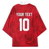 Custom England Rugby Kimono Roses Geometric Sport