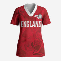 Custom England Rugby Scrub Top Roses Geometric Sport