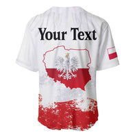 Personalized Polish National Flag Day Baseball Jersey Polska White Eagle Grunge Style