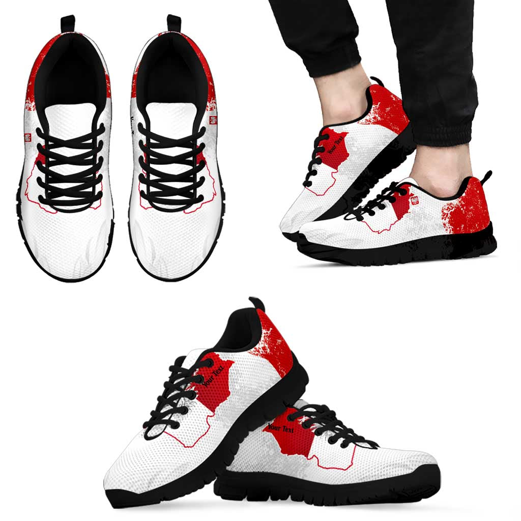 Personalized Polish National Flag Day Sneakers Polska White Eagle Grunge Style