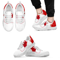 Personalized Polish National Flag Day Sneakers Polska White Eagle Grunge Style