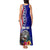 Personalised American Samoa and United States Tank Maxi Dress Bald Eagle and Seal Hibiscus Polynesian Pattern