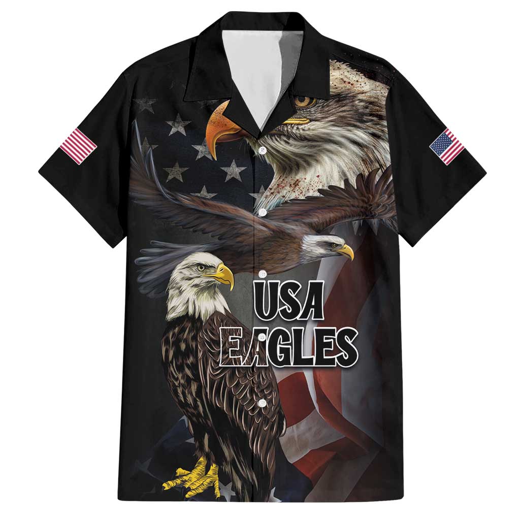 American Eagles Hawaiian Shirt United States Flag Vintage Style - Wonder Print Shop