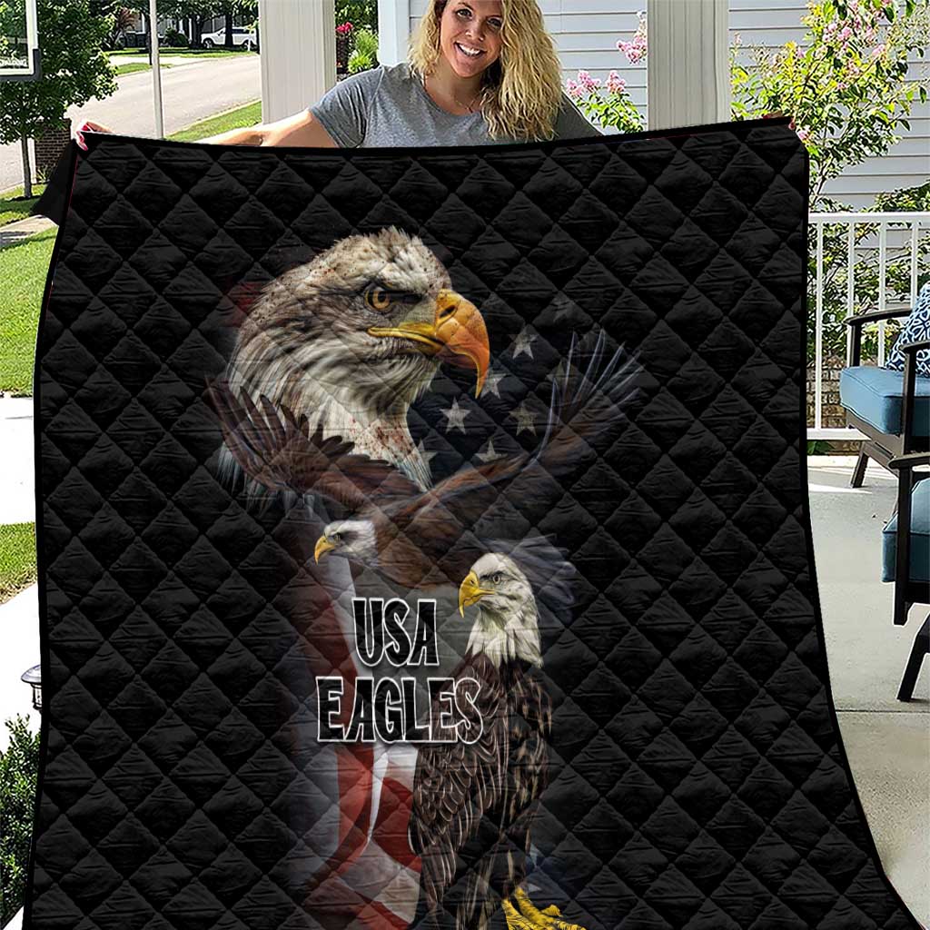 American Eagles Quilt United States Flag Vintage Style