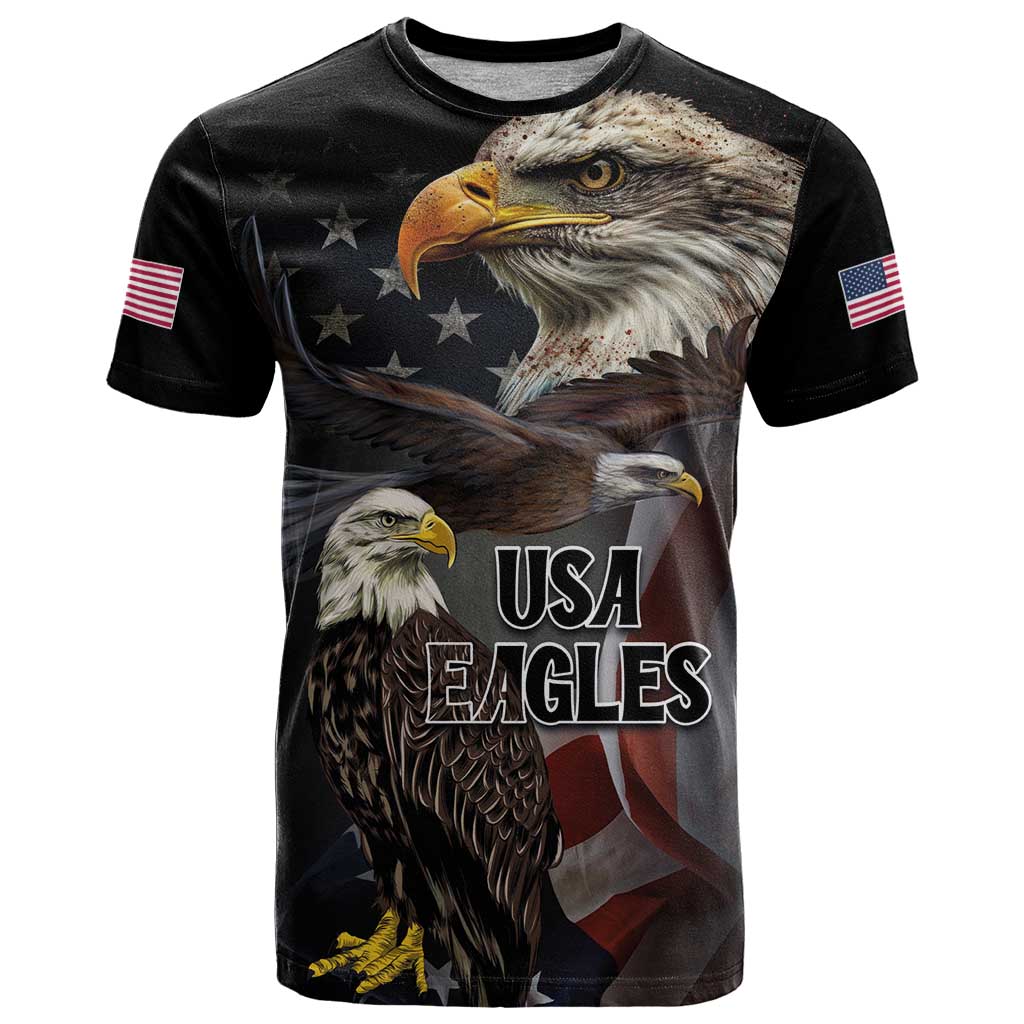 American Eagles T Shirt United States Flag Vintage Style - Wonder Print Shop