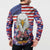 American Eagles Button Sweatshirt United States Flag Camouflage Style - Wonder Print Shop