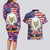 American Eagles Couples Matching Long Sleeve Bodycon Dress and Hawaiian Shirt United States Flag Camouflage Style - Wonder Print Shop