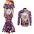 American Eagles Couples Matching Mermaid Dress and Long Sleeve Button Shirt United States Flag Camouflage Style