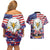 American Eagles Couples Matching Off Shoulder Short Dress and Hawaiian Shirt United States Flag Camouflage Style - Wonder Print Shop