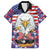 American Eagles Family Matching Off The Shoulder Long Sleeve Dress and Hawaiian Shirt United States Flag Camouflage Style - Wonder Print Shop