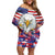 American Eagles Family Matching Off Shoulder Short Dress and Hawaiian Shirt United States Flag Camouflage Style - Wonder Print Shop