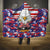 American Eagles Hooded Blanket United States Flag Camouflage Style