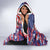 American Eagles Hooded Blanket United States Flag Camouflage Style