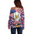 American Eagles Off Shoulder Sweater United States Flag Camouflage Style - Wonder Print Shop