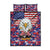 American Eagles Quilt Bed Set United States Flag Camouflage Style