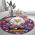 American Eagles Round Carpet United States Flag Camouflage Style