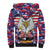 American Eagles Sherpa Hoodie United States Flag Camouflage Style