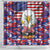 American Eagles Shower Curtain United States Flag Camouflage Style