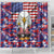 American Eagles Shower Curtain United States Flag Camouflage Style