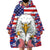 American Eagles Wearable Blanket Hoodie United States Flag Camouflage Style