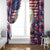 American Eagles Window Curtain United States Flag Camouflage Style