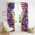 American Eagles Window Curtain United States Flag Camouflage Style